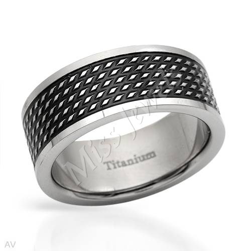 Men's Titanium 9mm Wedding Band- Size 11